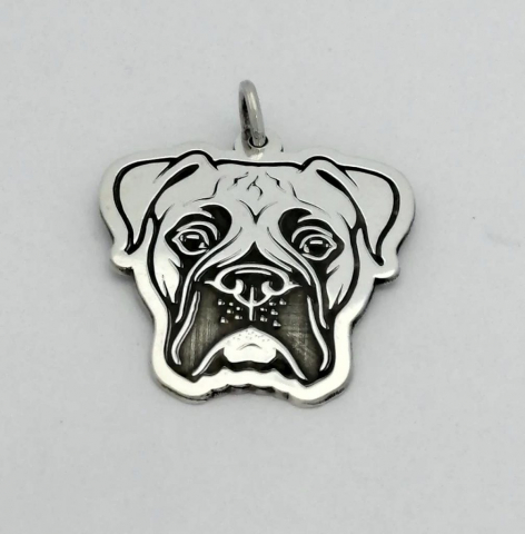 Silver Boxer pendant Laser engraving and marking on Silver Boxer pendant