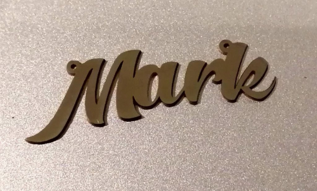 Name coutout brass Name coutout brass