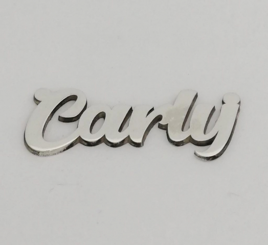 Silver Name cutout Silver Name cutout