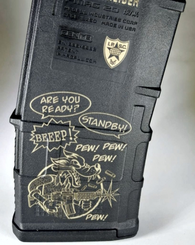 AR15 P-Mag marking Laser engraving and marking on AR15 P-Mag