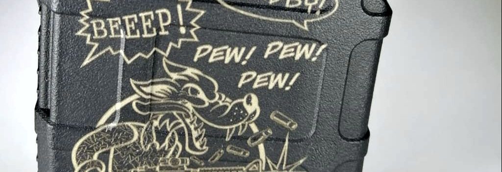 Laser engraving and marking on AR15 P-Mag
