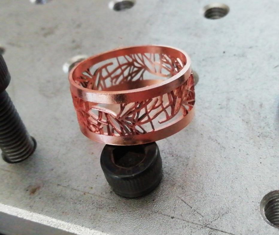 Copper ring cut Copper ring cut