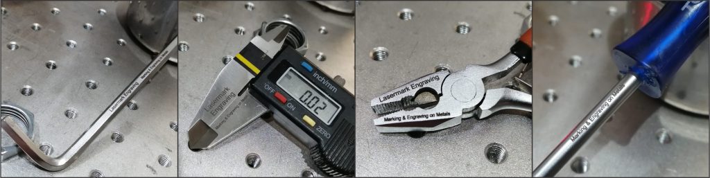 lasermark engraving and marking on tools engraving on metal parts and tools