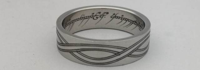 ring 3 Laser engraving and marking on stainless steel ring