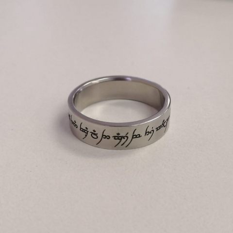 ring 4 Laser engraving and marking on stainless steel ring