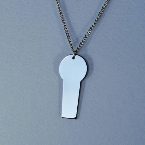 Stainless steel IPSC popper pendant Laser engraving and marking on Stainless steel IPSC popper pendant