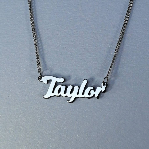 Stainless name cutout pendant Stainless name cutout pendant